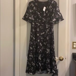 CAARA Black & White Floral Dress